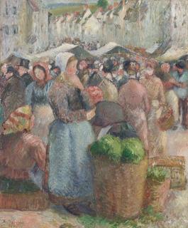 Camille Pissarro - Le Marché de Gisors, Grande-Rue