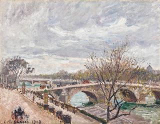 Camille Pissarro - Le Pont-Royal, Après-Midi, Temps Couvert
