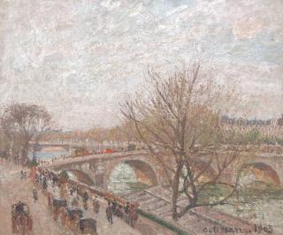 Camille Pissarro - Le Pont-Royal, temps gris lumineux