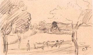 Camille Pissarro - Le Vacher