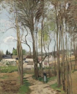 Camille Pissarro - Le village à travers les arbres