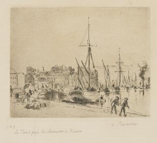 Camille Pissarro - Les Port Près La Douane, À Rouen (D. 43)