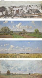 Camille Pissarro - Les Quatre Saisons (L\'Hiver, Le Printemps, L\'Eté, L\'Automne)