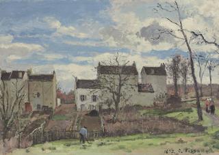 Camille Pissarro - Maisons Sur Un Coteau, Hiver, Environs De Louveciennes