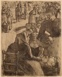 Camille Pissarro - Marché aux légumes à Pontoise