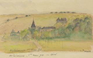 Camille Pissarro - Paysage à Hébécourt