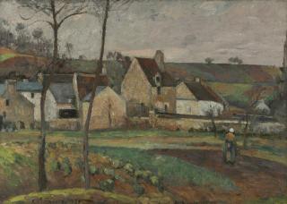 Camille Pissarro - Paysage À L\'Hermitage, Pontoise (Recto); La Baigneuse (Verso)