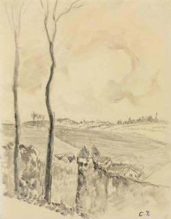 Camille Pissarro - Paysage à Montfoucault