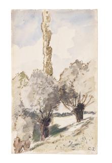 Camille Pissarro - Paysage aux arbres