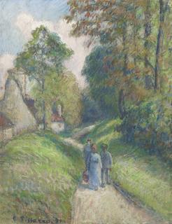Camille Pissarro - Paysage avec trois paysans