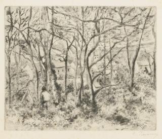 Camille Pissarro - Paysage Sous Bois À L\'Hermitage (Pontoise) (Delteil 16)
