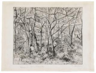Camille Pissarro - Paysage sous bois, à l\'Hermitage (Pontoise)