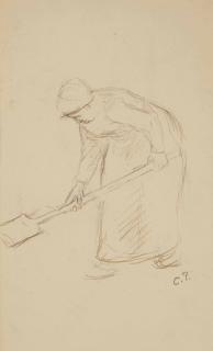 Camille Pissarro - Paysanne (Recto); Etudes De Paysanne (Verso)