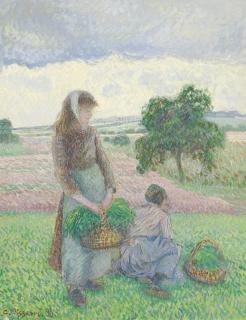 Camille Pissarro - Paysannes portant un panier