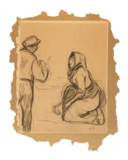 Camille Pissarro - Paysans à Eragny