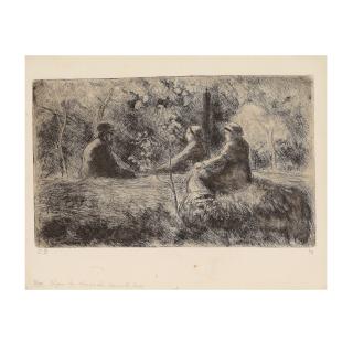 Camille Pissarro - Repas du Dimanche dans les Bois, 1923