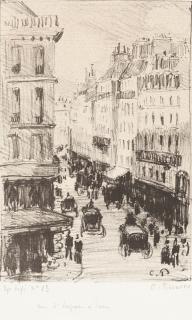 Camille Pissarro - „Rue Saint-Lazare à Paris“.