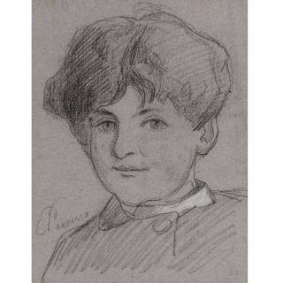 Camille Pissarro - Tête De Garçon; Portrait De Fille Dormant: A Double-Sided Drawing