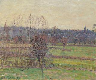 Camille Pissarro - Vue de Bazincourt en hiver