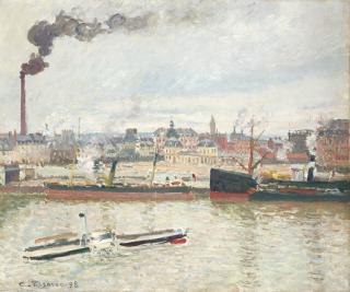 Camille Pissarro - Vue sur la gare d\'Orléans, Saint-Sever, Rouen