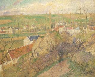Camille Pissarro - Vue sur le village d\'Osny