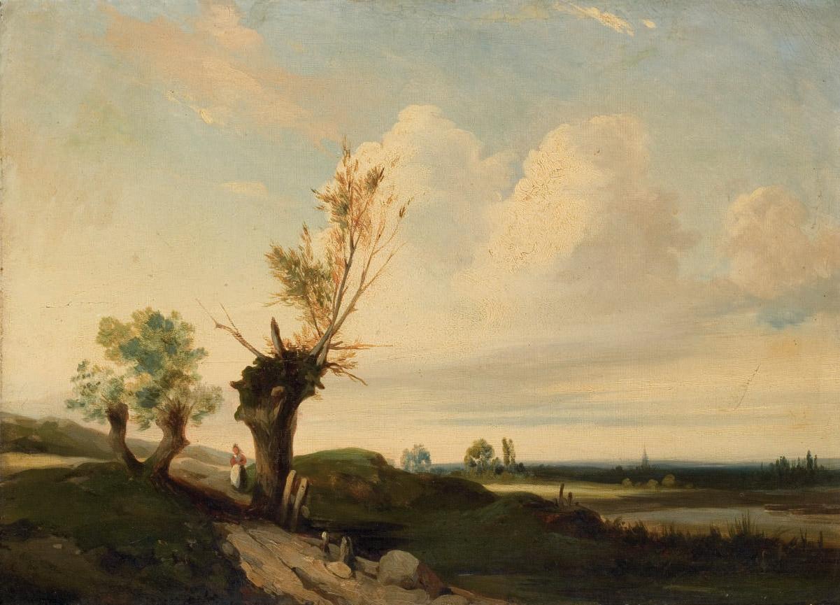 Camille Roqueplan - Paysage au saule