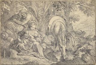 Camillo Procaccini - Rest On The Flight Into Egypt (Bartsch 1)