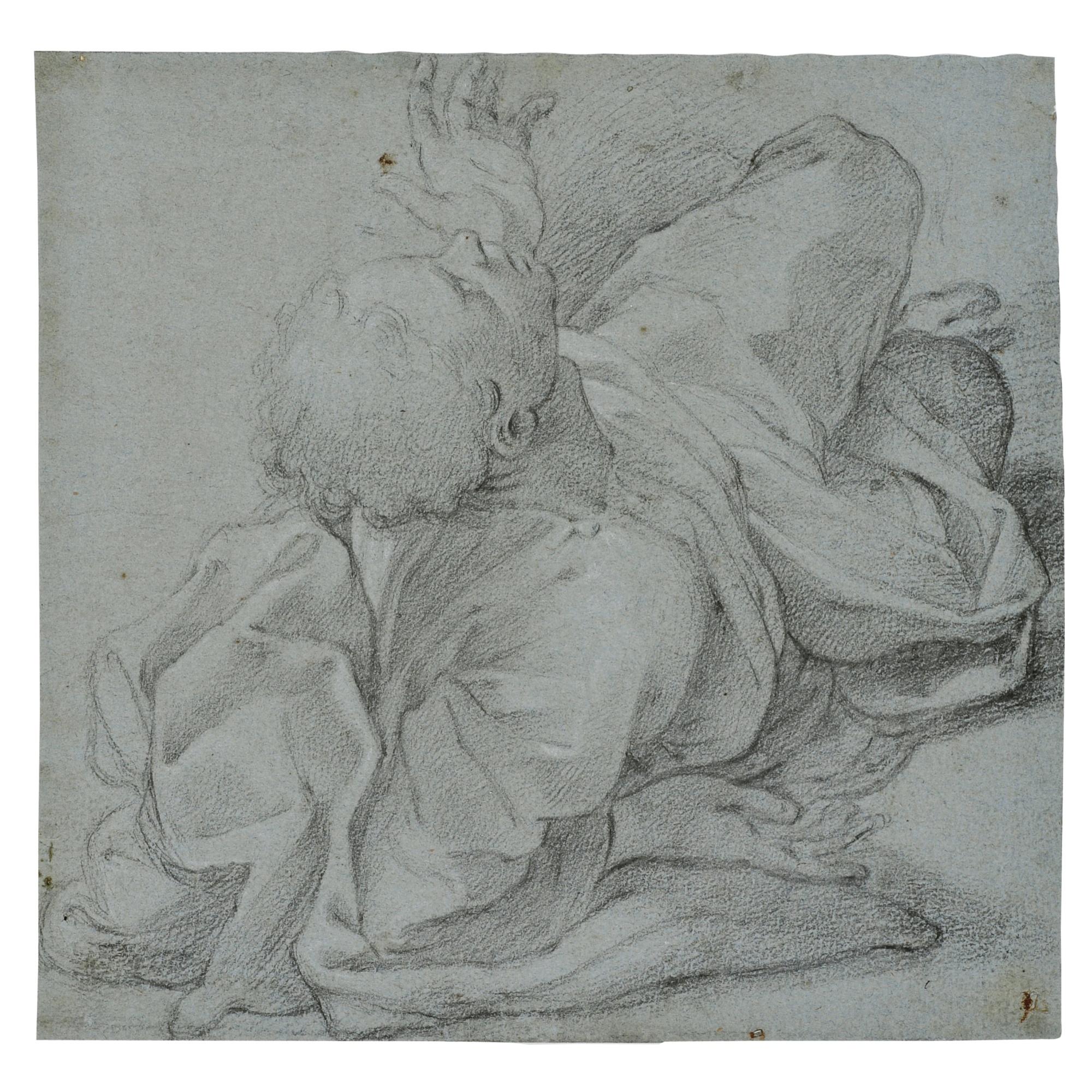 Camillo Procaccini - Study Of A Figure Lying On The Ground