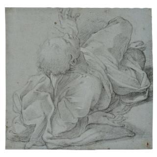 Camillo Procaccini - Study Of A Figure Lying On The Ground