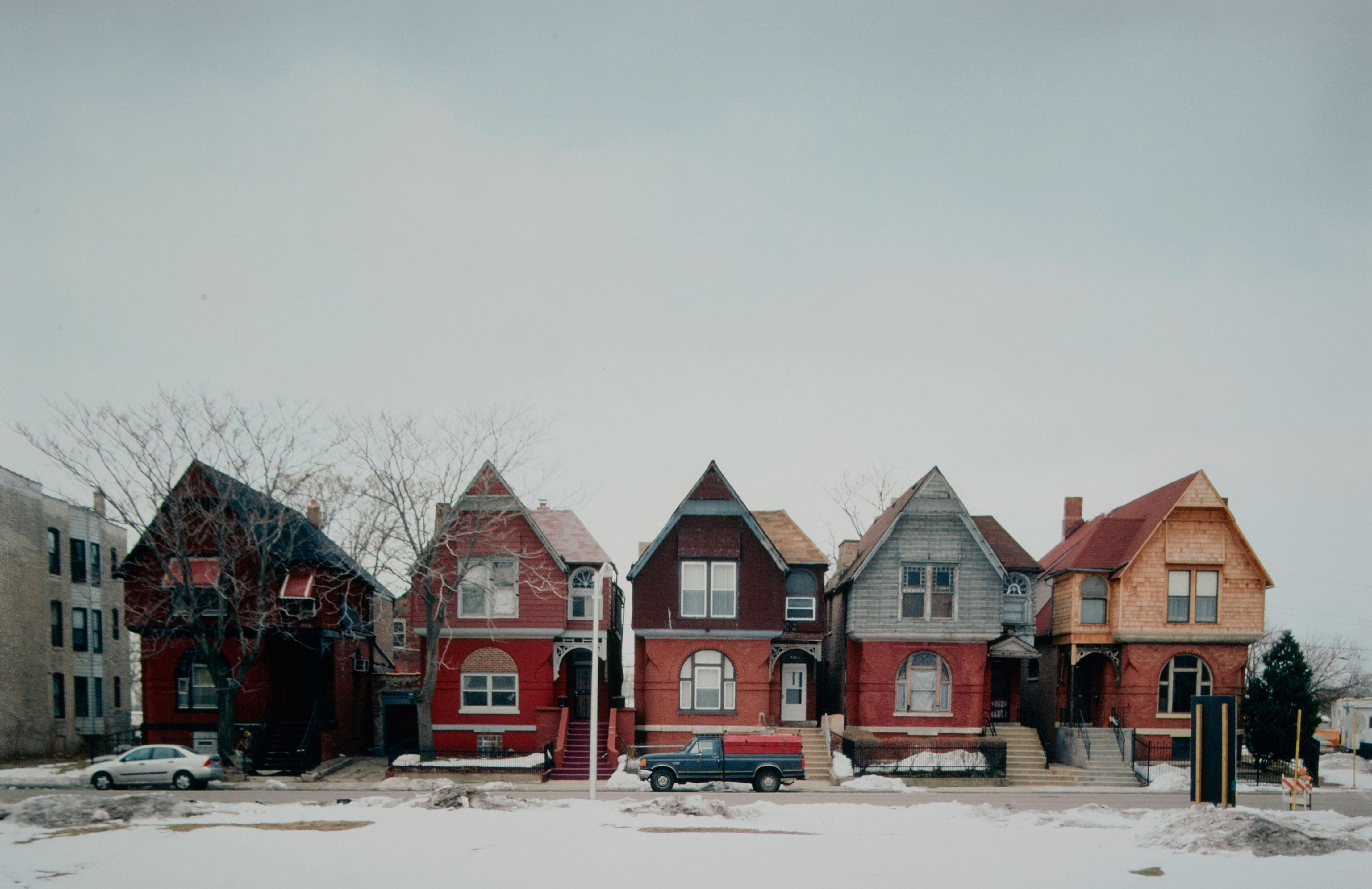 Camilo José Vergara - Row of Victorian Houses designed by architect Cicero Hine, late XIXth century, 42nd St. and Lake Park, Chicago