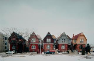 Camilo José Vergara - Row of Victorian Houses designed by architect Cicero Hine, late XIXth century, 42nd St. and Lake Park, Chicago