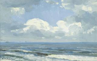 Campbell Archibald Mellon, R.B.A., R.O.I. - Breaking waves, Gorleston