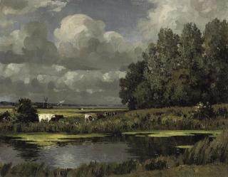 Campbell Archibald Mellon - Distant storm clouds, Beccles, Suffolk