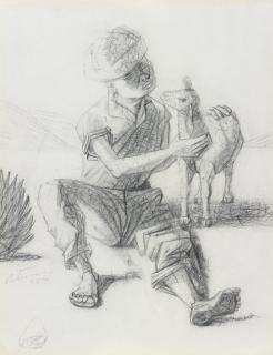 Cândido Portinari - Berger Avec Une Chèvre