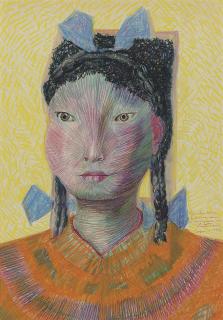 Candido Portinari - Menina com Tranças e Laços