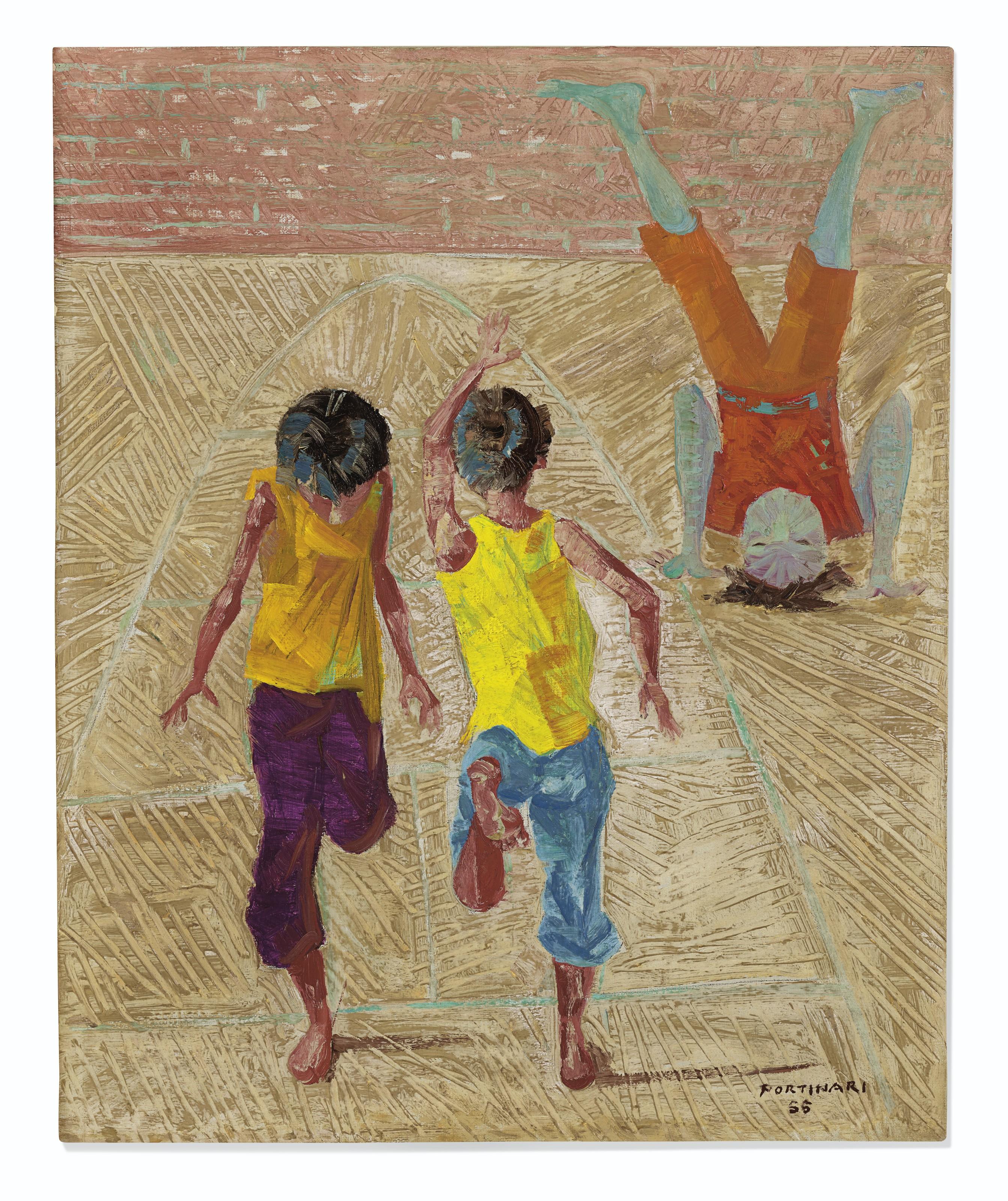 Candido Portinari - Três meninos brincando