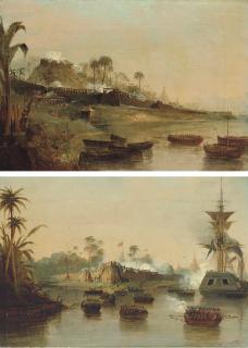 Captain Frederick Marryat - Attack on Rangoon, 1824