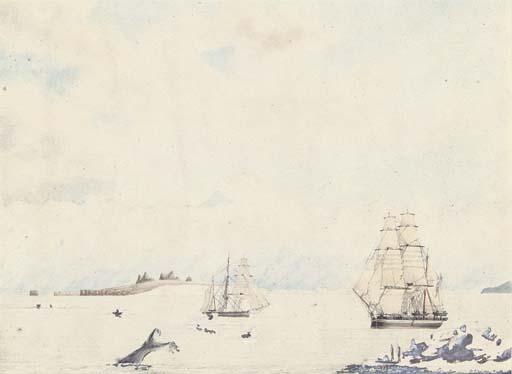 Captain John Edward Davis, RN - Mount Sabine in Latitude 71° 50\' South and Longitude 169° 0\' East - West 40 miles - Discovered by H.M Ships Erebus and Terror  January 11th 1841