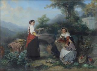 Carel Frans Philippeau - Near the fountain