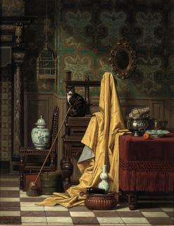 Carel Jozeph Grips - A domestic interior