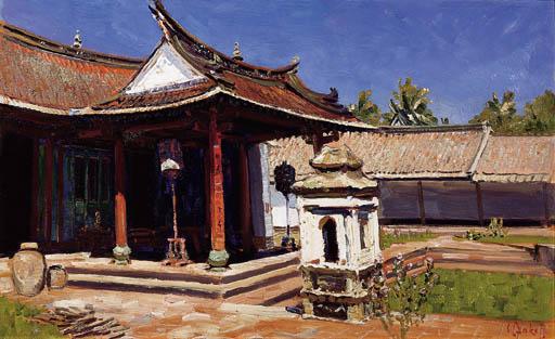 Carel L. Dake Jun - Chinese temple entrance, East Java