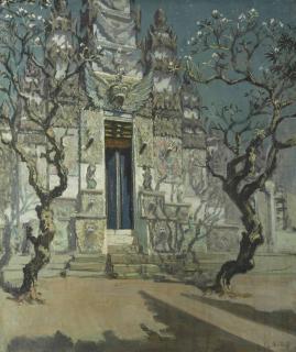Carel Lodewijk Dake - A moonlit temple