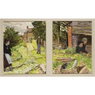Carel Weight, C.H., R.A. - Country Diptych