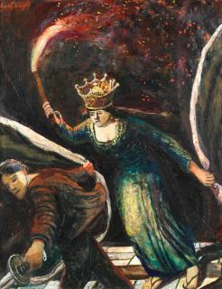 Carel Weight R.A. - Hamlet and his Mother - Death of Polonius