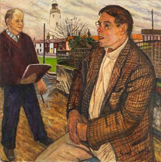 Carel Weight R.A. - Jeff Horwood and the Painter at Southwold