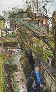 Carel Weight, R.A. - The Broken Trellis, The Artist\'s Garden, Battersea