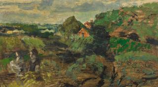 Carel Weight, R.A. - The Lane Evening