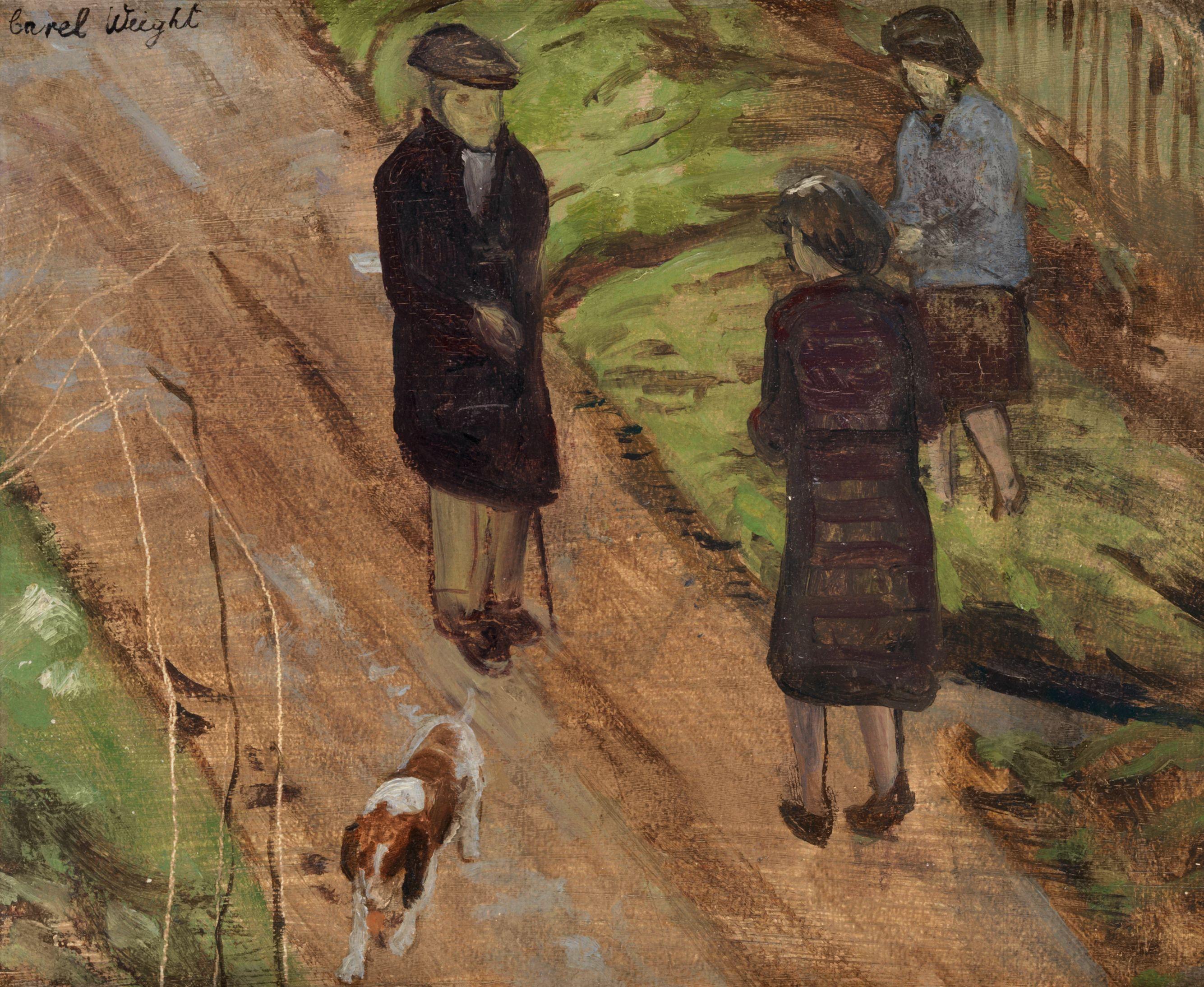 Carel Weight R.A. - Walking the Dog