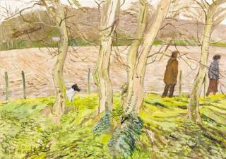 Carel Weight, R.A. - Walking the Dog