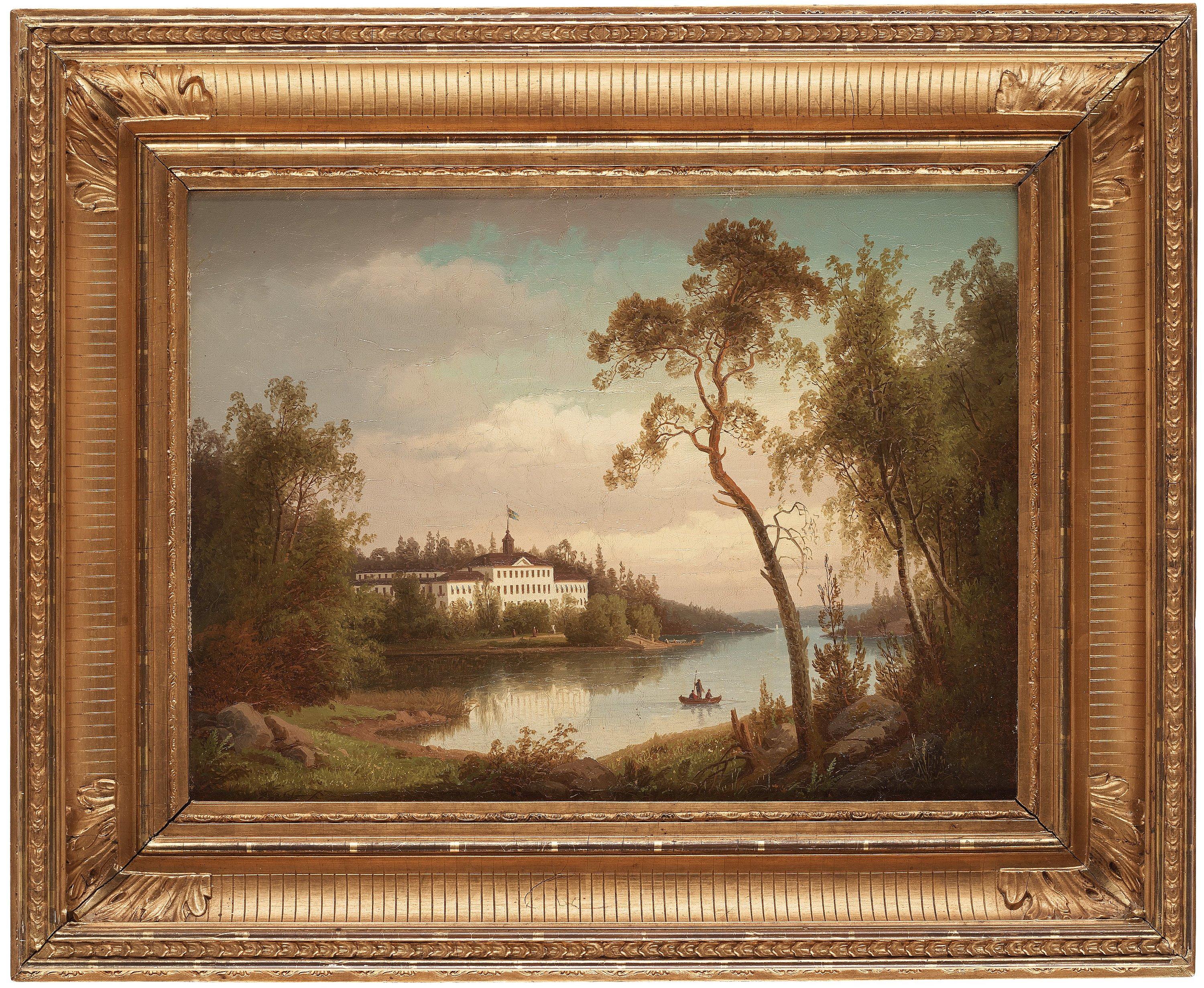 Carl Abraham Rothstén - The castle of Ulriksdal outside Stockholm.